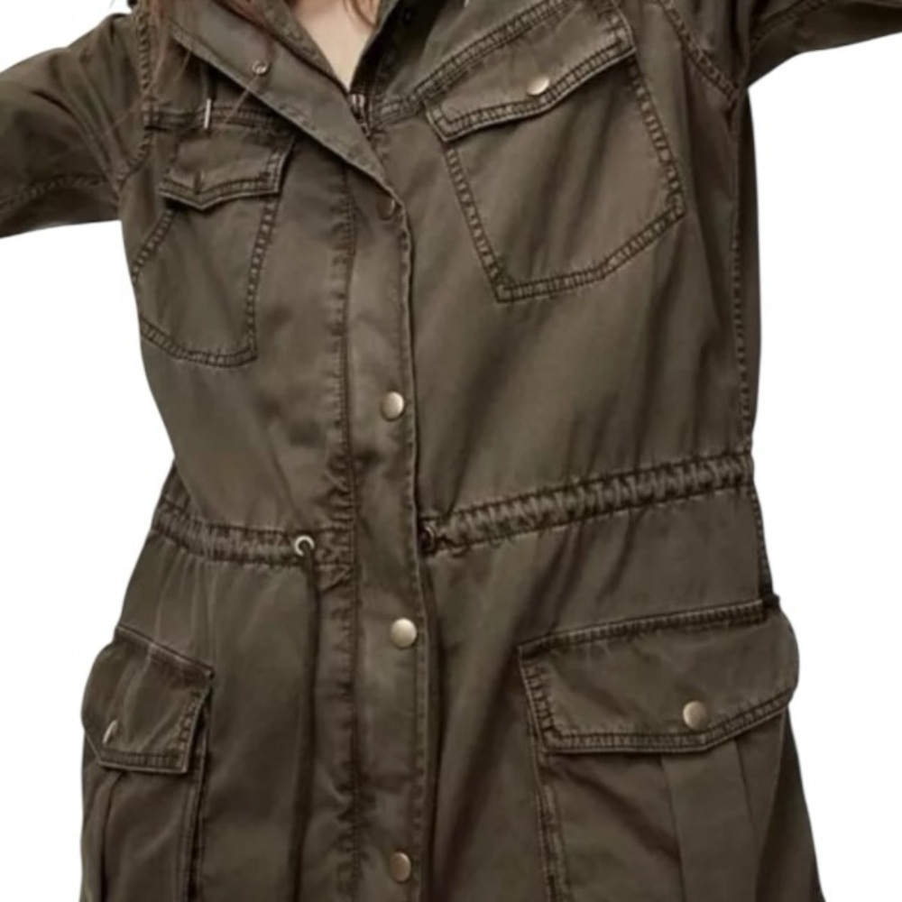 ARITZIA Talula Trooper Jacket Army Green Utility Hooded Oversized Woman’s SZ XS - Picture 5 of 8